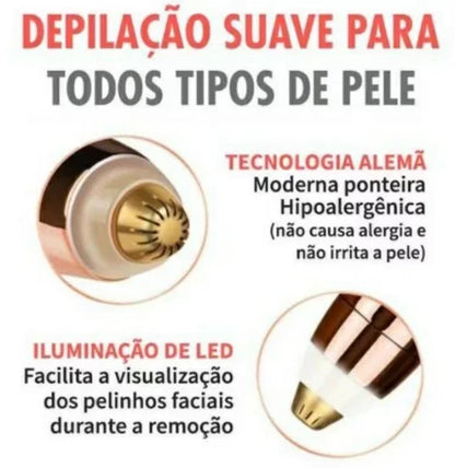 Caneta depiladora elétrica para sobrancelhas