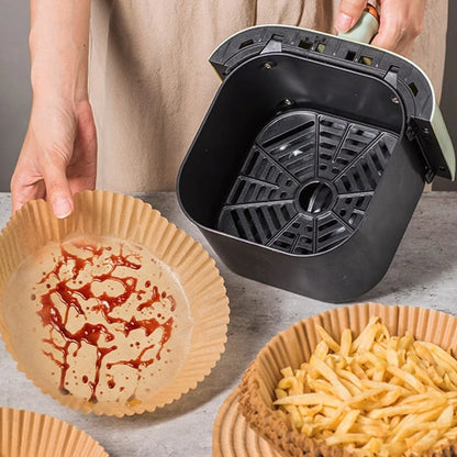 50 UNIDADES Forma Air Fryer Descartável Antiaderente