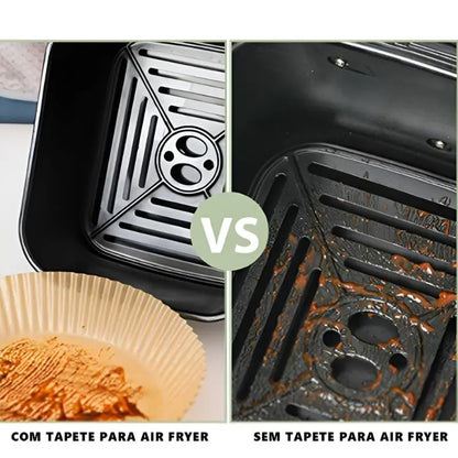 50 UNIDADES Forma Air Fryer Descartável Antiaderente