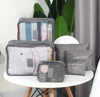 6 Kit Necessaire Organizador de mala de viagem