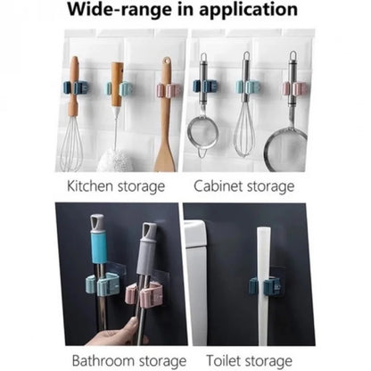 Cabide de parede para pendurar roda de vassoura adesivo de suporte de 3 kg